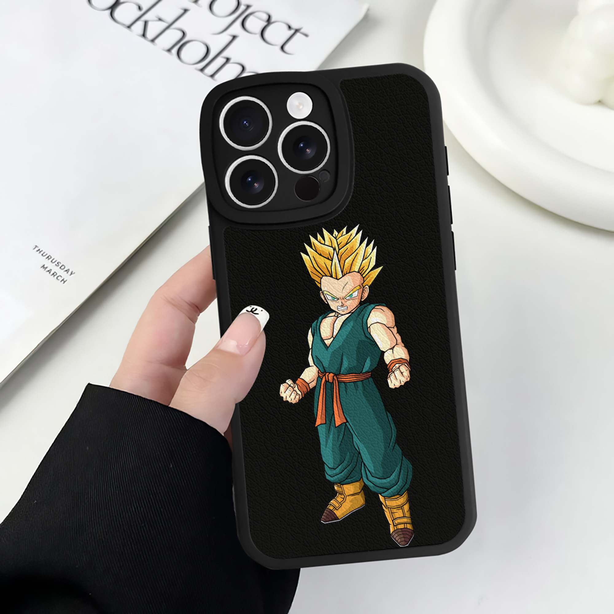（画像用） ドラゴンボール DRAGON BALL 【iPhone 16シリーズ対応】シリコンスマホケース（レザー調） 材質：シリコン